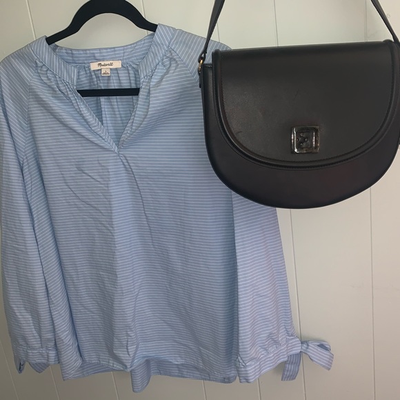 Madewell Striped cotton-poppin blouse - Picture 7 of 7